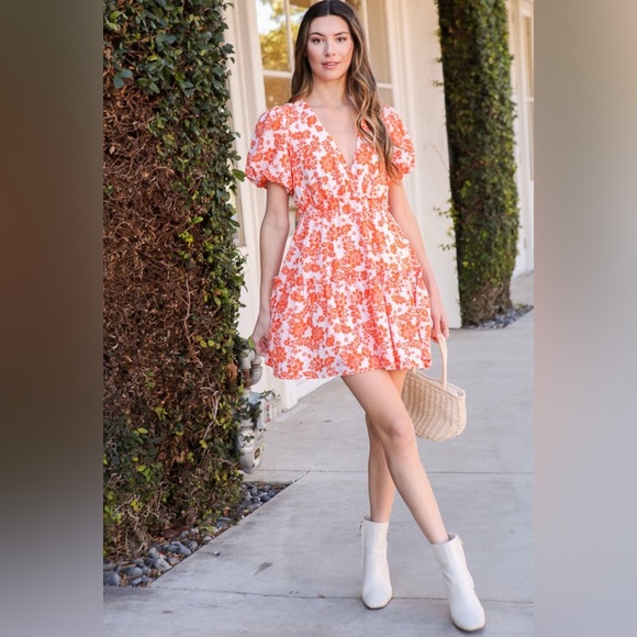 FLORAL PRINT MINI DRESS - Picture 2 of 3